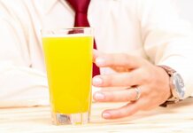 The man from Del Monte in critical condition with scurvy Glass of orange juice