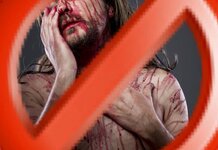 Bleeding figure of Christ