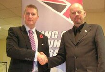 Britain First’s Paul Golding and the EDL’s Ian Crossland announce engagement