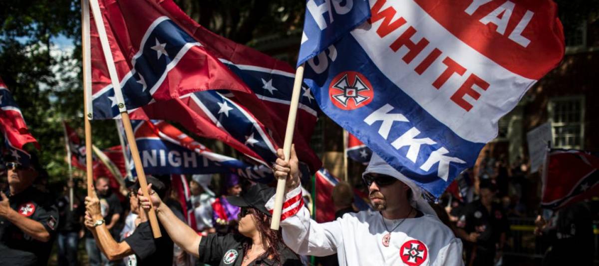 Bravery of white lives matter protesters saluted after US march White Lives Matter