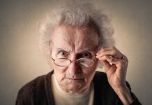 angry old woman