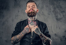 Bloke with neck tattoo does really, really well in job interview