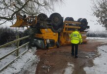 Council has enough grit Crashed Gritter Lorry