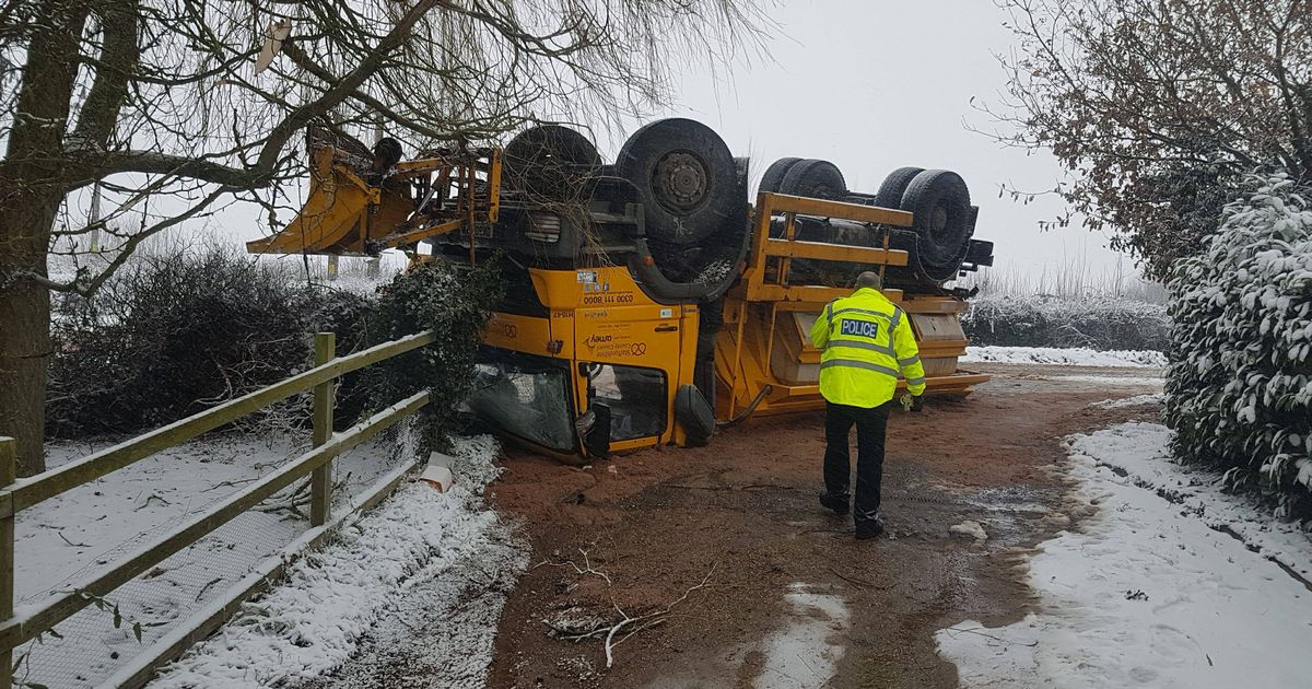 Crashed Gritter Lorry