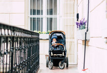 Engineer designs pram that fits in boot of car Pram