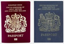Now that passports are blue again I might get one, says 50 year old racist f*ckwit Passports