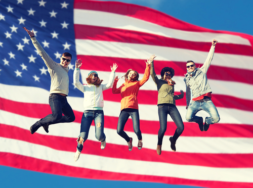 People with no connection to the USA celebrate Independence Day