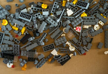 Proposed Irish border solution scattered Lego bricks and sign saying ‘please remove shoes’ Lego